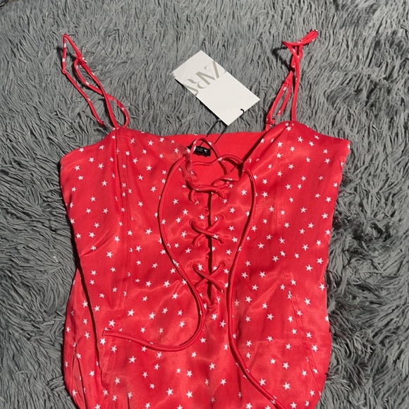 🥰🥰ZARA Stars Satin Effect Bodysuit🥰🥰 - Picture 6 of 12
